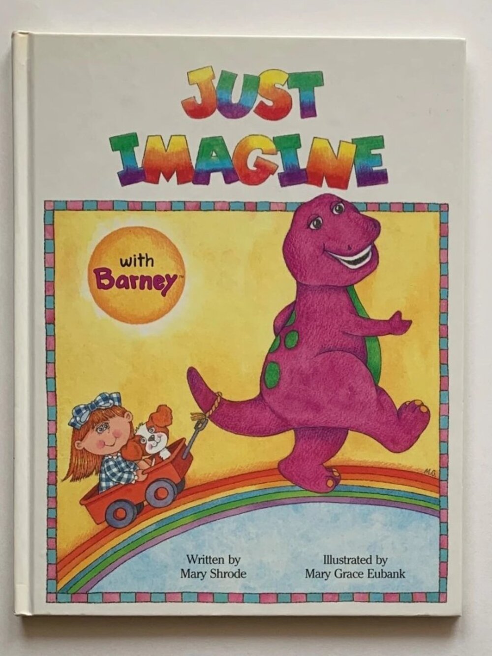 Just Imagine with Barney (1992) - Hardcover - Vintage Barney Picture Book